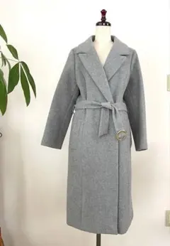 パリゴ購入　kaonカオン　ウール100% グレーコート　Mサイズ