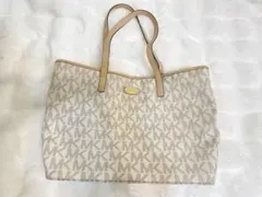 MICHAEL KORS マイケルコース トートバッグ MKロゴ 白 大容量