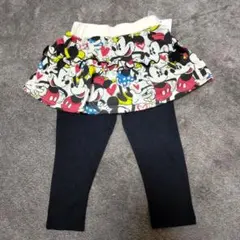 ミニーマウス柄スカートとレギンスセット スカッツ　110