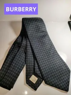 BURBERRY ダークグリーン 幾何学模様 ネクタイ