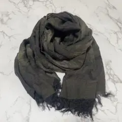 美品 ✨ カーキ 濃淡 カモフラージュ 迷彩柄 薄手 メンズ ストール