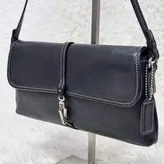 【美品✨️】 コーチ ハンドバッグ ワンショルダー バッグ 7573 レザー 黒