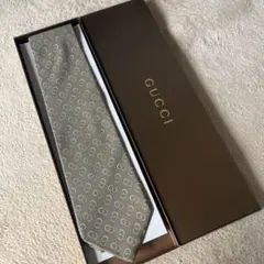 【極美品】GUCCI リングパターン ネクタイ 箱入り
