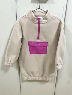 TOMMY HILFIGER フリース ジップアップ ワンピース