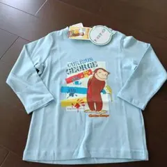 おさるのジョージ 長袖Tシャツ ライトブルー 100cmのサムネイル