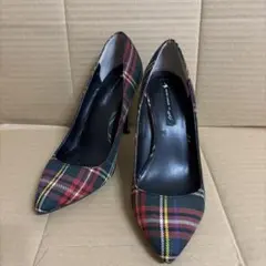 TSURU by Mariko Oikawa チェック スタッズ パンプス 36のサムネイル
