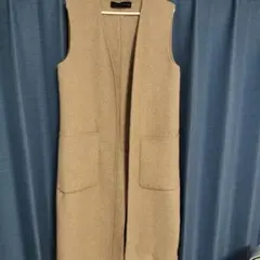 ZARA WOMAN ロングベスト ベージュ S