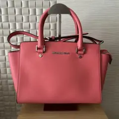 マイケルコース セルマ ハンドバッグ ショルダーバッグ 2way 本革 ピンク
