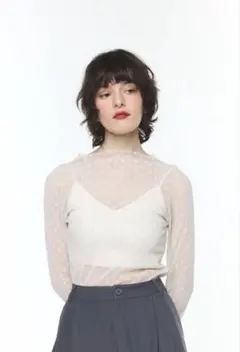 ROSY LUCE FLOWER LAME SHEER TOPS - メルカリ
