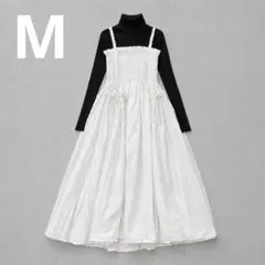 新品 Dark Illuminate プリーツギャザーワンピース 白 M