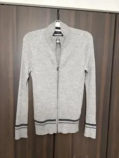 EPOCA UOMOグレー ジップアップ ニット ITL 48