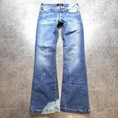 00s【archive】フレアデニムパンツ/y2k/ローライズ フェード　お兄系