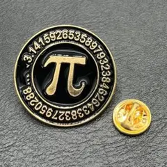 PN075 ラペルピン 円周率 π ピンバッジ ブローチ ピンブローチ ピンズ
