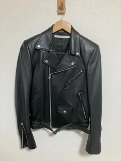 美品 ジョンローレンスサリバン ライダースジャケット ラムレザー 黒