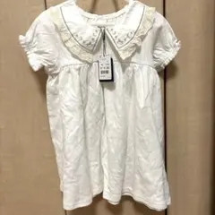 コトリ襟刺繍付きワンピース 90cm