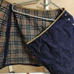 バーバリーブルーレーベル　 巻きスカート デニム