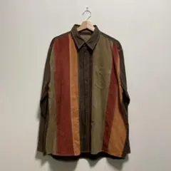 古着 CLEARWATER 長袖 ストライプ シャツ L