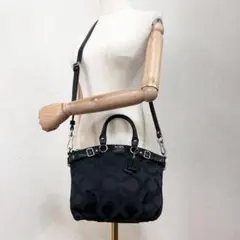 A839 未使用級 コーチ シグネチャー 2way ハンドバッグ ショルダー 黒