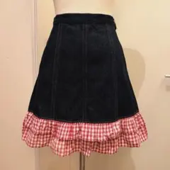 ベティーズブルー 裾フリル デニムスカート