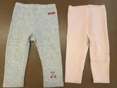 mou jonjon裏起毛レギンス+ユニクロレギンス90CM