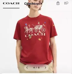 COACH H AND C STCKR TEE レッド Mサイズ - メルカリ