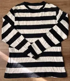 BACK NUMBER ボーダー長袖カットソー ポケット付き M