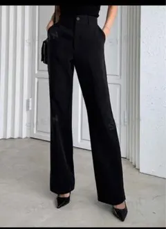 SHEIN 黒 スラックス レディース
