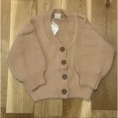 ピンクベージュ カーディガン