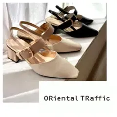 ORientalTRaffic 変形ヒールバックストラップパンプスのサムネイル