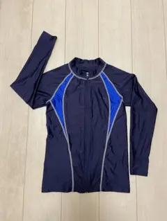 ラッシュガード フルジップ ネイビー 150