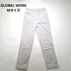 GLOBAL WORKイージーパンツ テーパード ストレッチ ベージュ Мのサムネイル