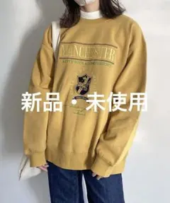 【新品未使用】CPCM 13オンス裏起毛カレッジロゴ刺繍スウェット L タグ付きのサムネイル