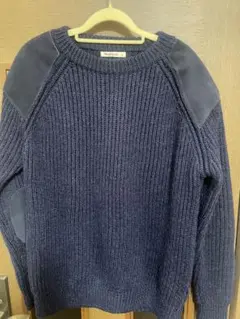 WoolOvers ネイビー ラグランセーター L