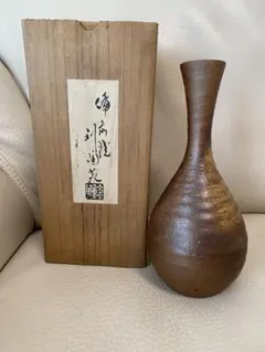 未使用 備前焼 斉藤隆 持ち手付き 花生 花瓶 花器 壺 伝統工芸 美術品 未使用 備前焼 斉藤隆 持ち手付き 花生 花瓶 花器 壺 伝統工芸 美術品 2025