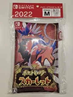 新品 パッケージTシャツ in ポーチ ポケットモンスター　スカーレット　Mのサムネイル