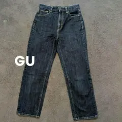 GU ジーユー ストレートジーンズ ネイビー M