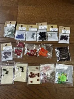 ビーズセット 多色・多サイズ 約17パック