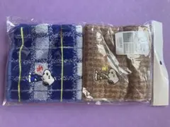 スヌーピー チェック柄タオル 2枚セット