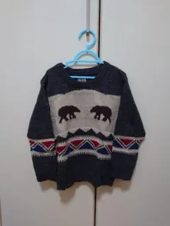 O&G クマ柄セーター 120cm オーシャン＆グラウンド