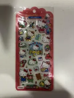 ハローキティ　ドロップジュエリーシール　赤