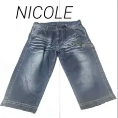 NICOLE ニコル ハーフデニムパンツ 80/60 股下35 チェーンデザインのサムネイル