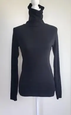 格安【匿名配送】黒ハイネック　タートルネック　トップス　M　春秋冬