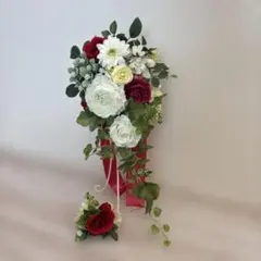 ウェディングブーケ、ブートニアセット