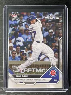 カブス 鈴木誠也 ポストシーズン開幕本塁打 Topps Now 2025