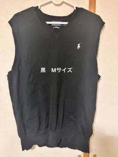 Polo Ralph Lauren 黒 Vネックベスト M
