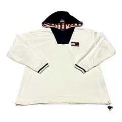 TOMMY HILFIGER ストライプフードトレーナー L セーリングギア