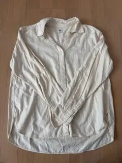 UNIQLO ユニクロ 長袖シャツ アイボリー M