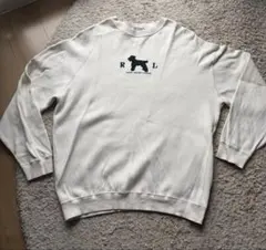 90sCHAPS RALPH LAUREN 犬 スウェット アイボリー XL