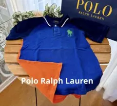 ポロラルフローレン☆ビッグポニー&POLOロゴポロシャツ バイカラー140サイズ