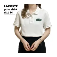 LACOSTE ラコステ ポロシャツ レース刺繍ロゴ フランス製